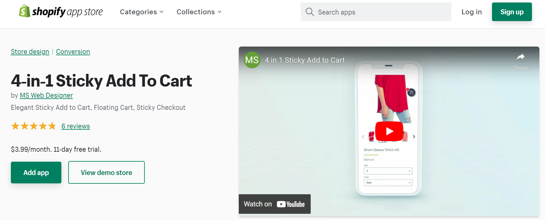 4‑in‑1 Sticky Add To Cart by MS Web Designer