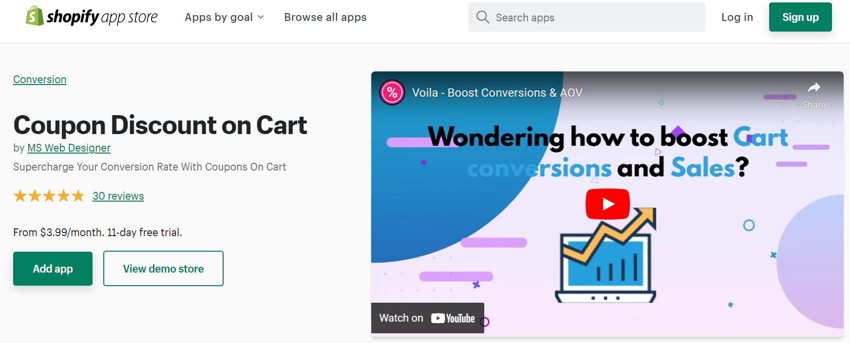 Coupon Discount on Cart by MS Web Designer